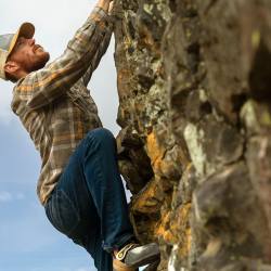 Man bouldering